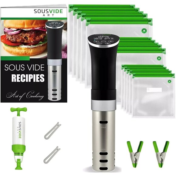 SOUSVIDE ART Cooker Kit - 1000W Sous Vide Immersion Circulator, 15 Vacuum Bag... - Picture 8 of 9